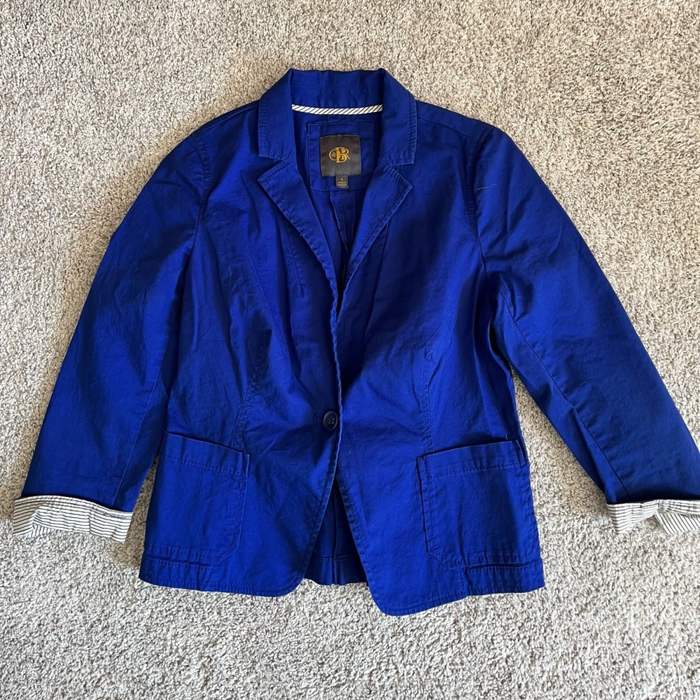 Jewel toned blue blazer